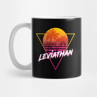 Leviathan - Proud Name Retro 80s Sunset Aesthetic Design Mug